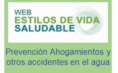 Icono Web estilos de vida saludable: Prevención ahogamientos y otros accidentes en el agua