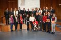 28/10/2013 - Fotografía de familia del acto de la entrega de los distintivos Igualdad en la Empresa de la convocatoria 2012, presidido por la ministra de Sanidad, Servicios Sociales e Igualdad, Ana Mato.